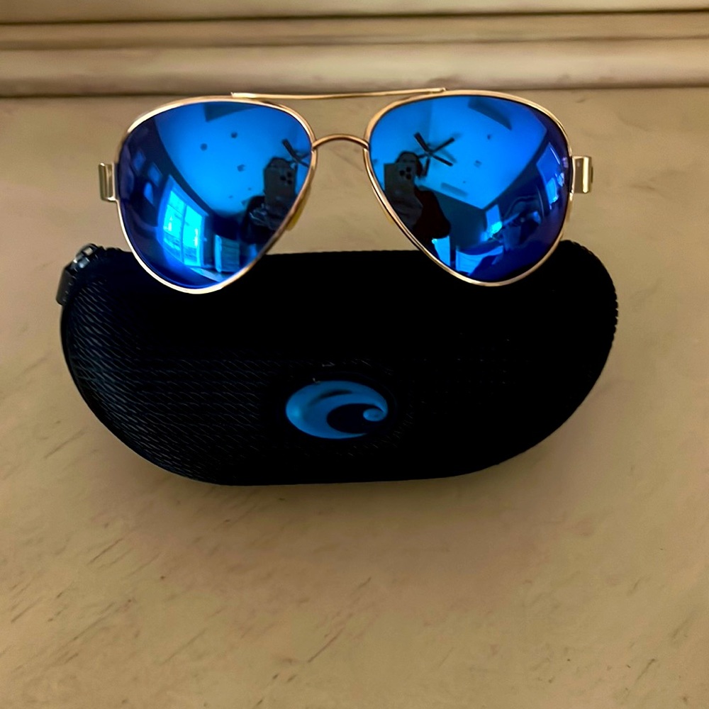 Costa flash blue gold frame aviators